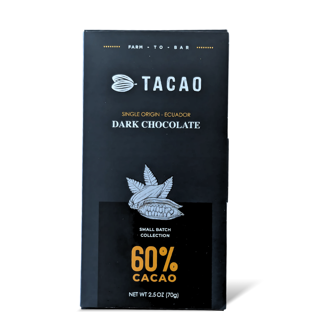 TACAO Single Origin 60% Dark Chocolate Bar - Ecuador