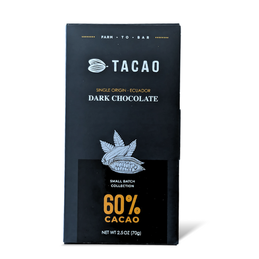 TACAO Single Origin 60% Dark Chocolate Bar - Ecuador